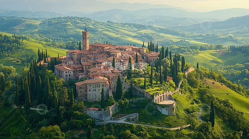 高清大图下载【趣麦麦图】意大利乡村小镇