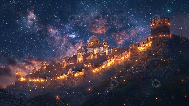 高清大图下载【趣麦麦图】星空下的城堡8