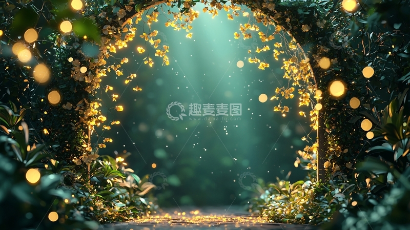 高清大图下载【趣麦麦图】梦幻森林拱门