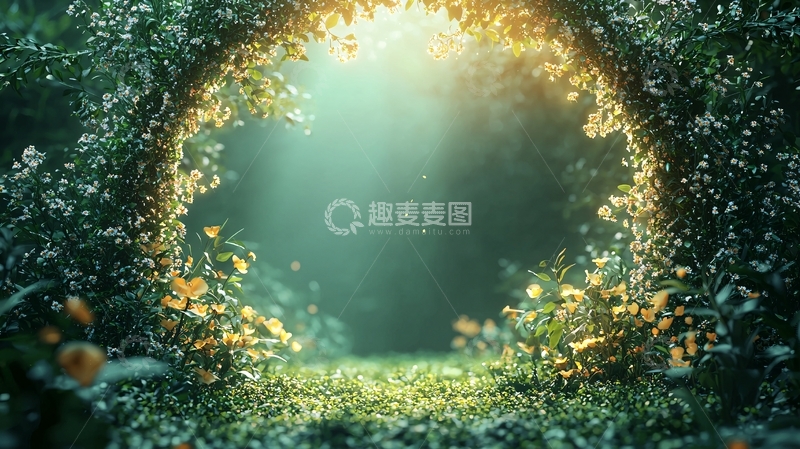 高清大图下载【趣麦麦图】梦幻森林拱门