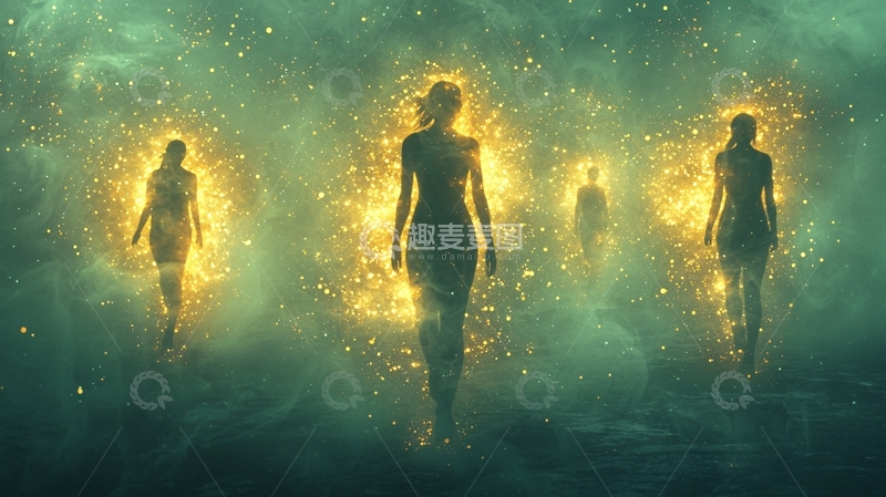 高清大图下载【趣麦麦图】光芒四射的女性身影