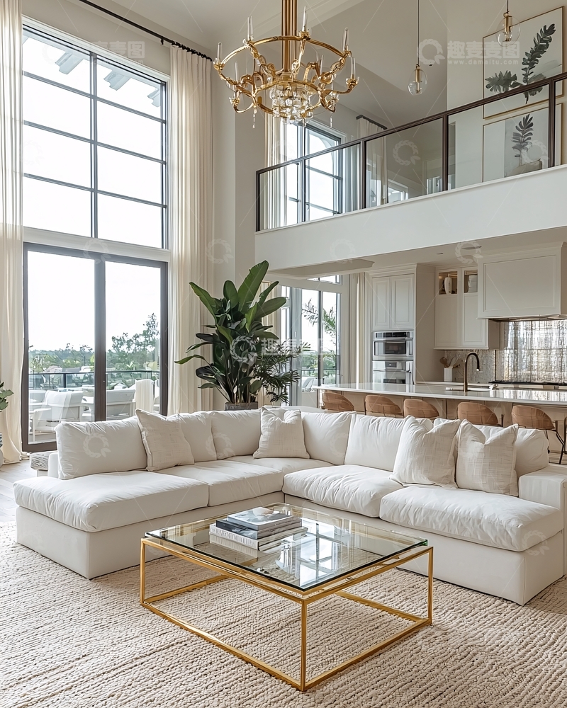 高清大图下载【趣麦麦图】现代轻奢风客厅