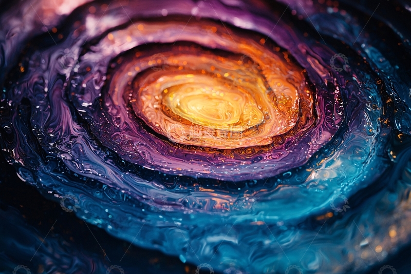 高清大图下载【趣麦麦图】宇宙漩涡星云的艺术画作