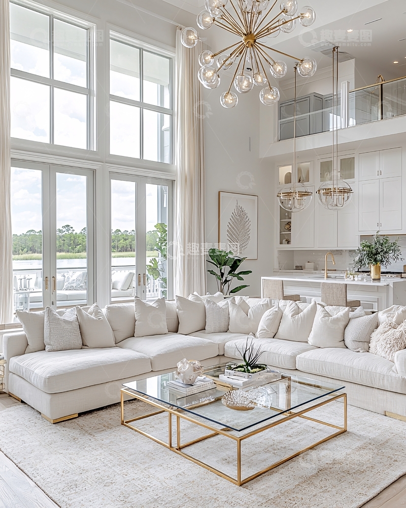 高清大图下载【趣麦麦图】明亮现代简约风客厅