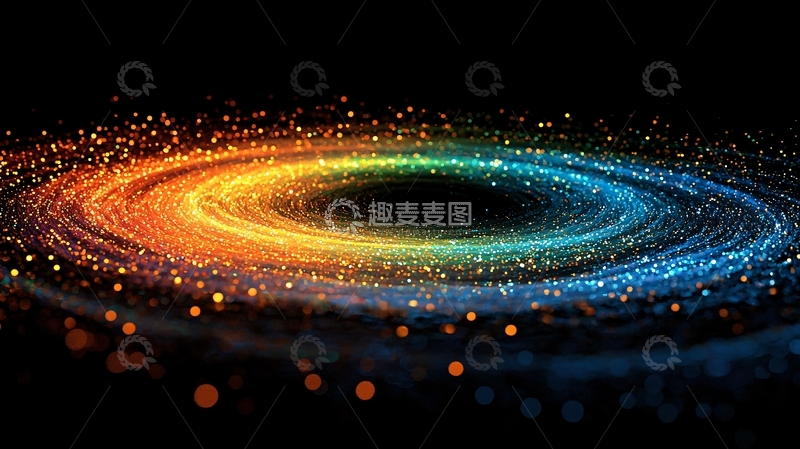 高清大图下载【趣麦麦图】彩色星系旋涡