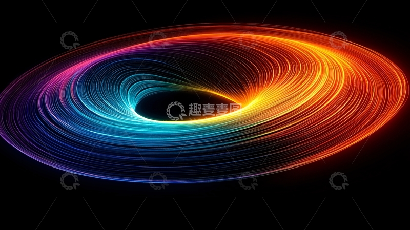 高清大图下载【趣麦麦图】彩色光环漩涡