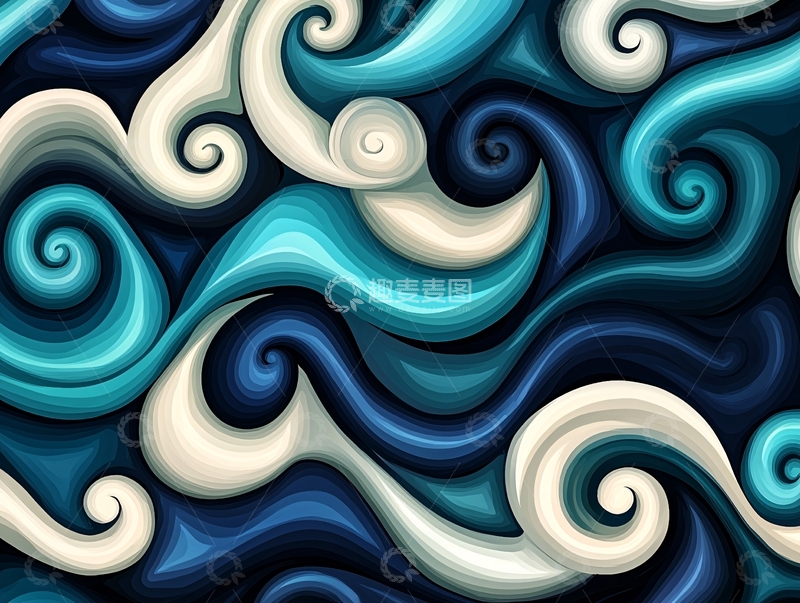 高清大图下载【趣麦麦图】蓝白渐变漩涡纹理