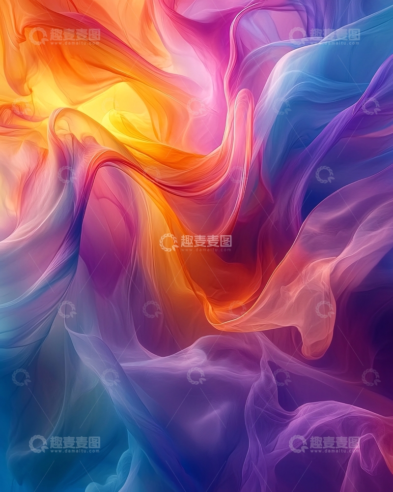 高清大图下载【趣麦麦图】彩色飘逸面料