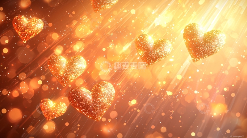 高清大图下载【趣麦麦图】闪耀金心