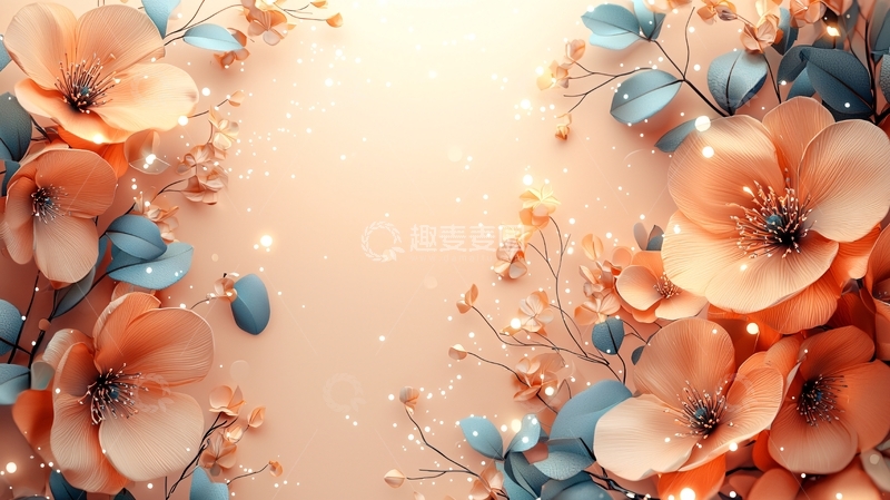 高清大图下载【趣麦麦图】粉色花朵背景