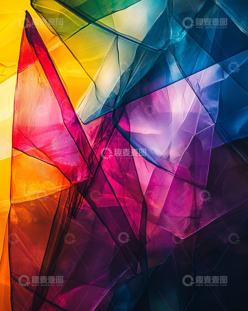 高清大图下载【趣麦麦图】彩色玻璃碎片