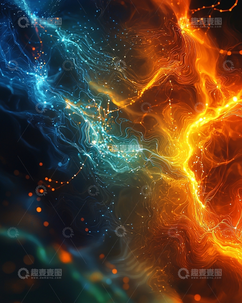 高清大图下载【趣麦麦图】能量碰撞