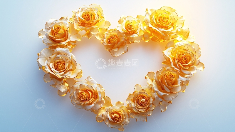 高清大图下载【趣麦麦图】玫瑰花心形