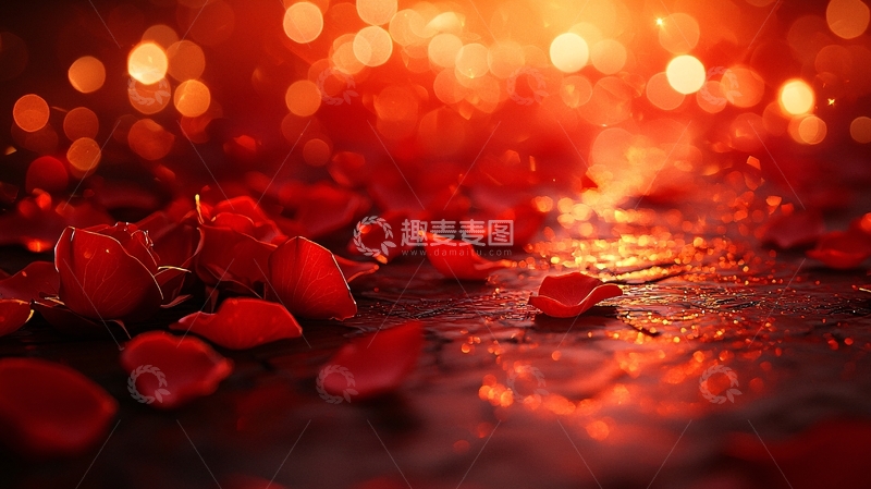 高清大图下载【趣麦麦图】红色玫瑰花瓣