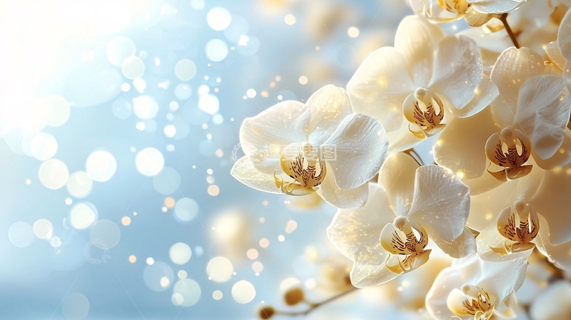 高清大图下载【趣麦麦图】白色蝴蝶兰