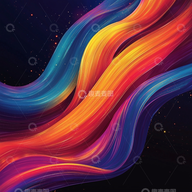 高清大图下载【趣麦麦图】流动的色彩