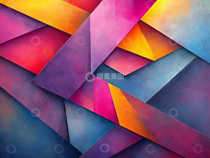 高清大图下载【趣麦麦图】彩色几何抽象