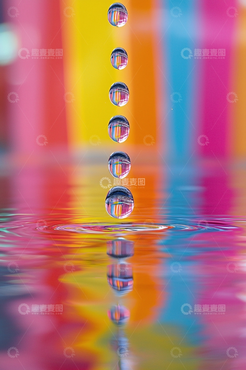 高清大图下载【趣麦麦图】彩色水滴