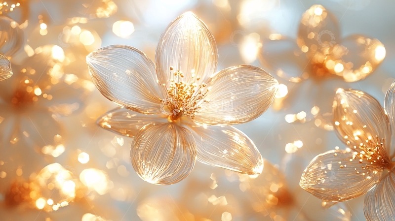 高清大图下载【趣麦麦图】透明花朵