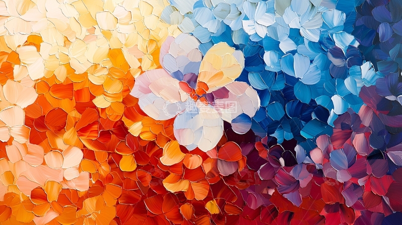 高清大图下载【趣麦麦图】色彩斑斓的花朵特写