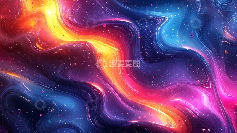 高清大图下载【趣麦麦图】色彩斑斓的星云漩涡