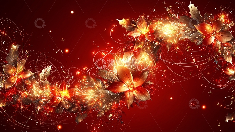 高清大图下载【趣麦麦图】红色火焰花纹