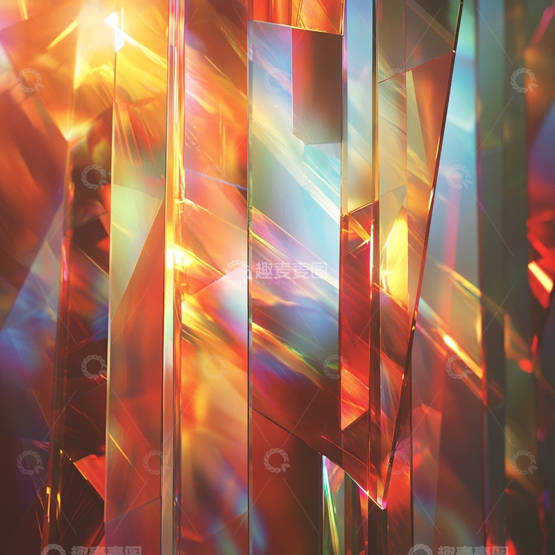 高清大图下载【趣麦麦图】彩色玻璃棱镜