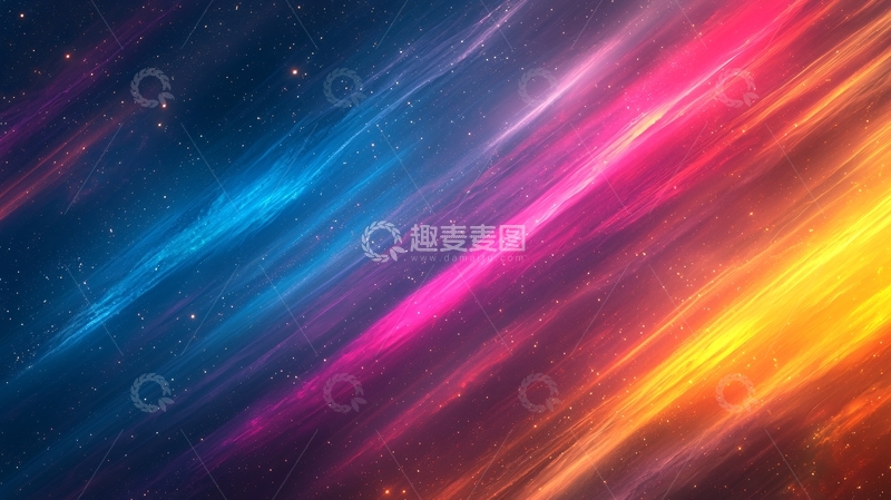 高清大图下载【趣麦麦图】炫彩光带背景
