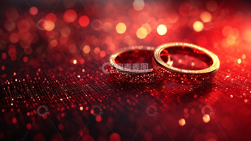 高清大图下载【趣麦麦图】红宝石婚戒闪耀背景