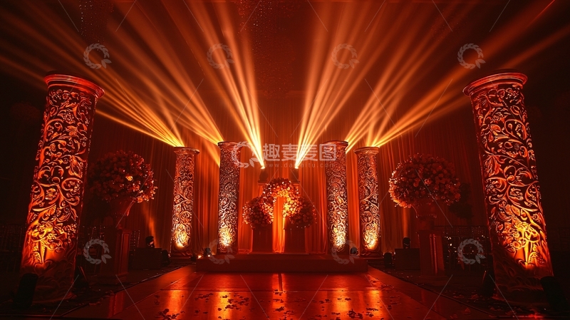 高清大图下载【趣麦麦图】舞台灯光秀