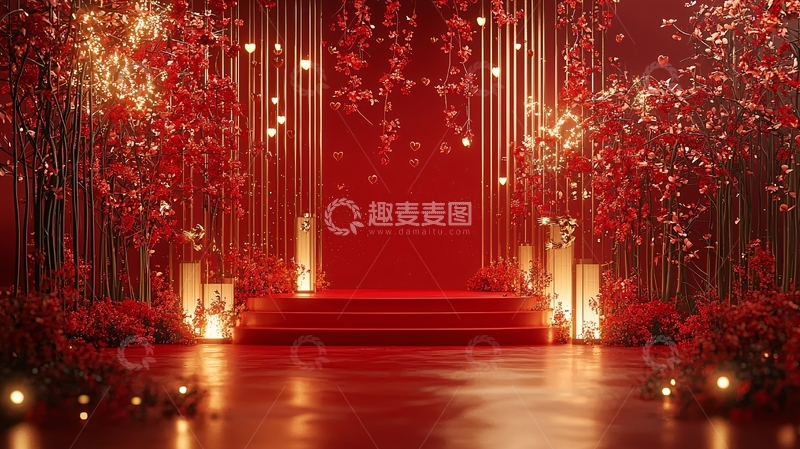 高清大图下载【趣麦麦图】红色喜庆背景3