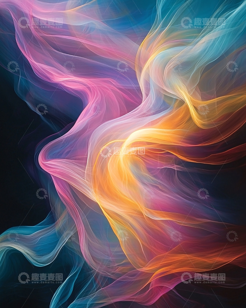 高清大图下载【趣麦麦图】抽象彩色烟雾