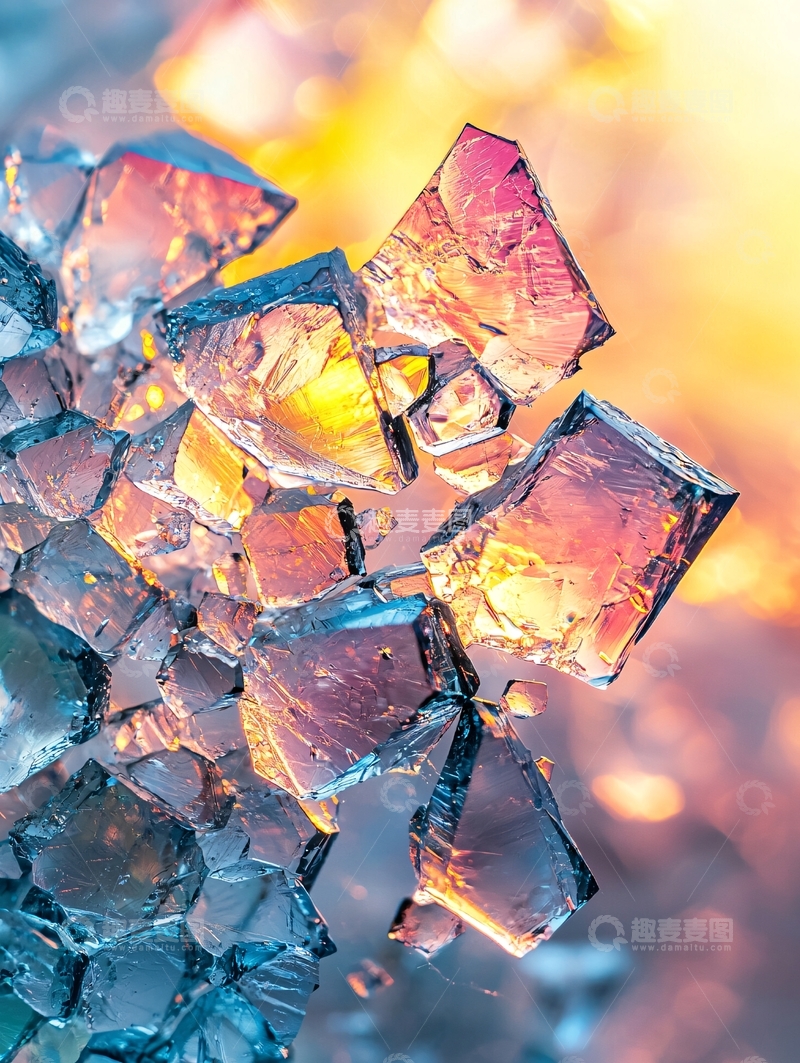 高清大图下载【趣麦麦图】彩色晶体碎片