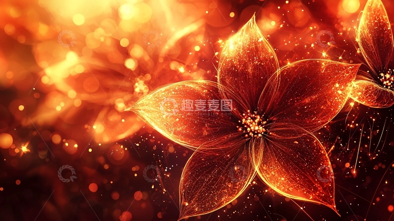 高清大图下载【趣麦麦图】火焰花朵