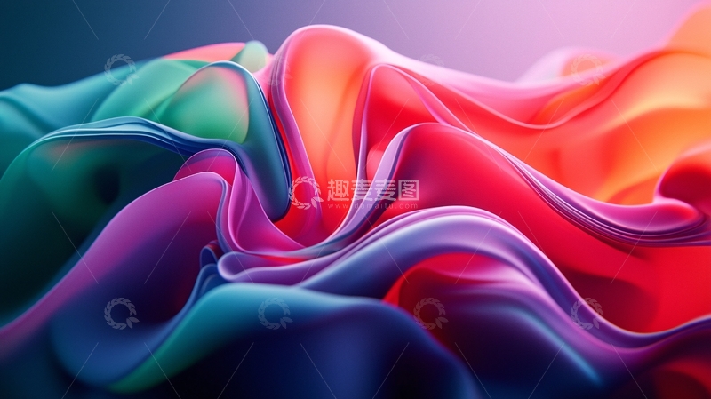 高清大图下载【趣麦麦图】抽象彩色流体
