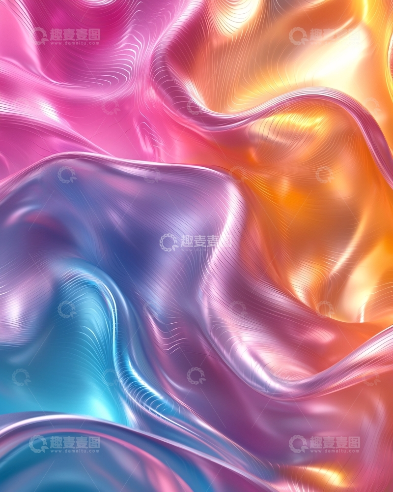高清大图下载【趣麦麦图】彩色丝绸质感