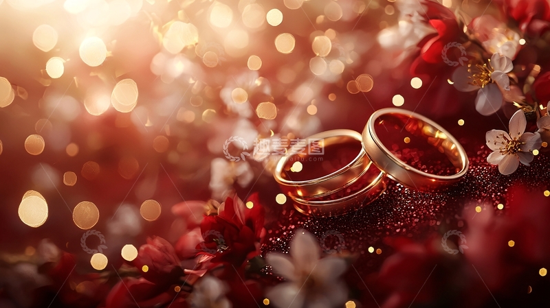 高清大图下载【趣麦麦图】金色婚戒