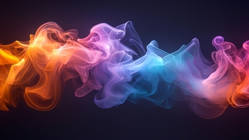 彩色烟雾飘动