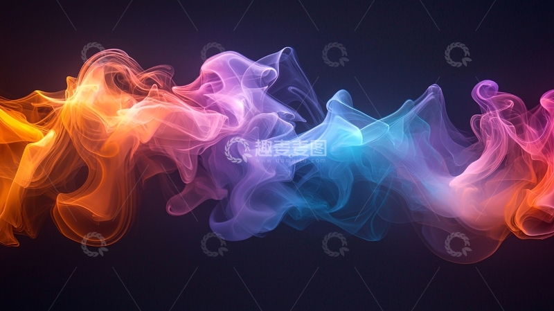 高清大图下载【趣麦麦图】彩色烟雾飘动