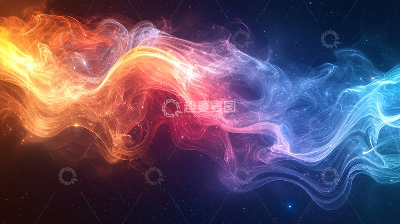 高清大图下载【趣麦麦图】彩色烟雾飘逸