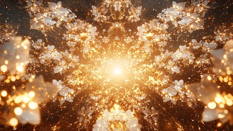 高清大图下载【趣麦麦图】金色光晕梦幻背景