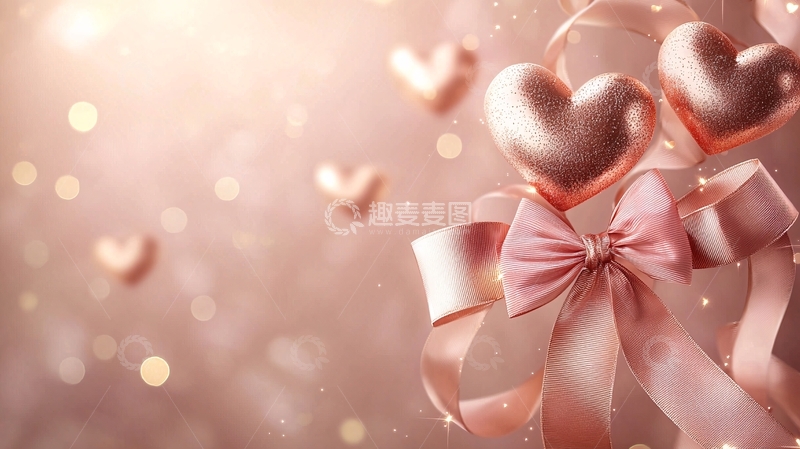 高清大图下载【趣麦麦图】玫瑰金爱心