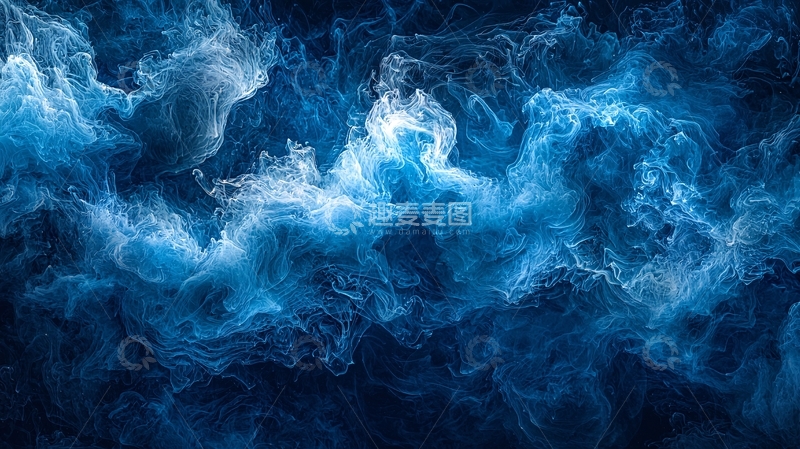 高清大图下载【趣麦麦图】蓝白色烟雾背景