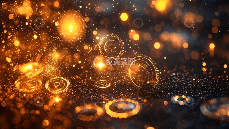 高清大图下载【趣麦麦图】金色光晕背景5