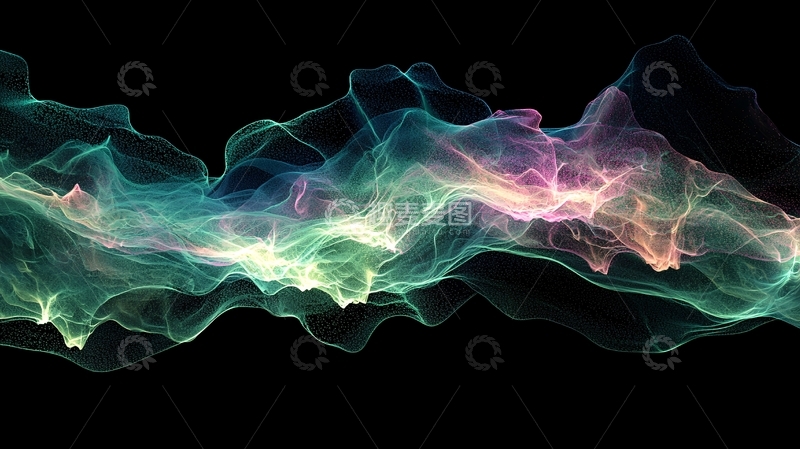 高清大图下载【趣麦麦图】彩色烟雾波浪
