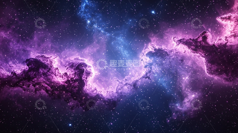 高清大图下载【趣麦麦图】紫粉色宇宙星云