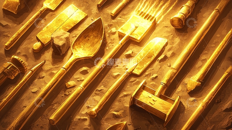 高清大图下载【趣麦麦图】黄金工具