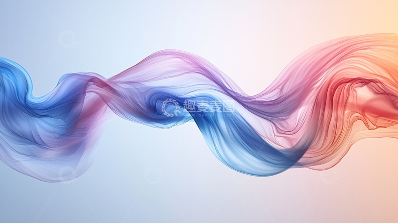 高清大图下载【趣麦麦图】彩色飘逸丝带