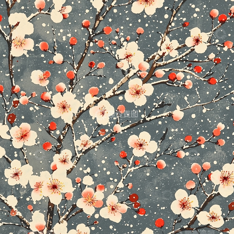 高清大图下载【趣麦麦图】水墨画梅花