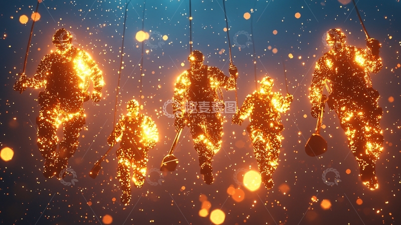 高清大图下载【趣麦麦图】火焰缠绕的人形